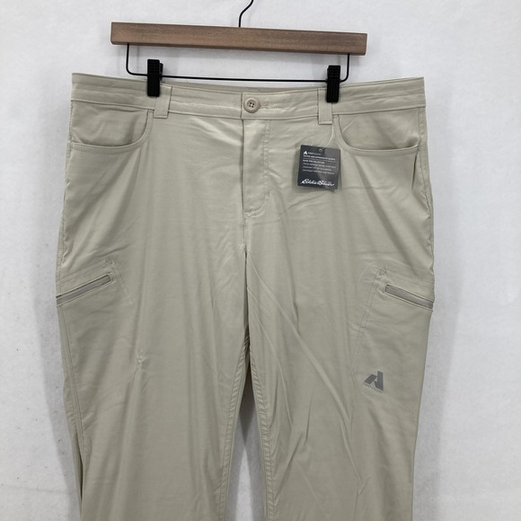 Eddie Bauer First Ascent Pants Womens 16 Pumice WR Guide Stretch Hiking Beige - Picture 2 of 16